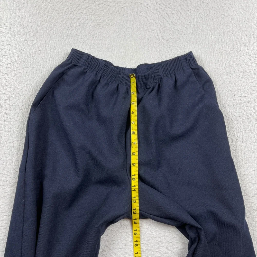 Briggs New York Pants Womens 16 Navy Blue Elastic Waist Pull On Straight Leg